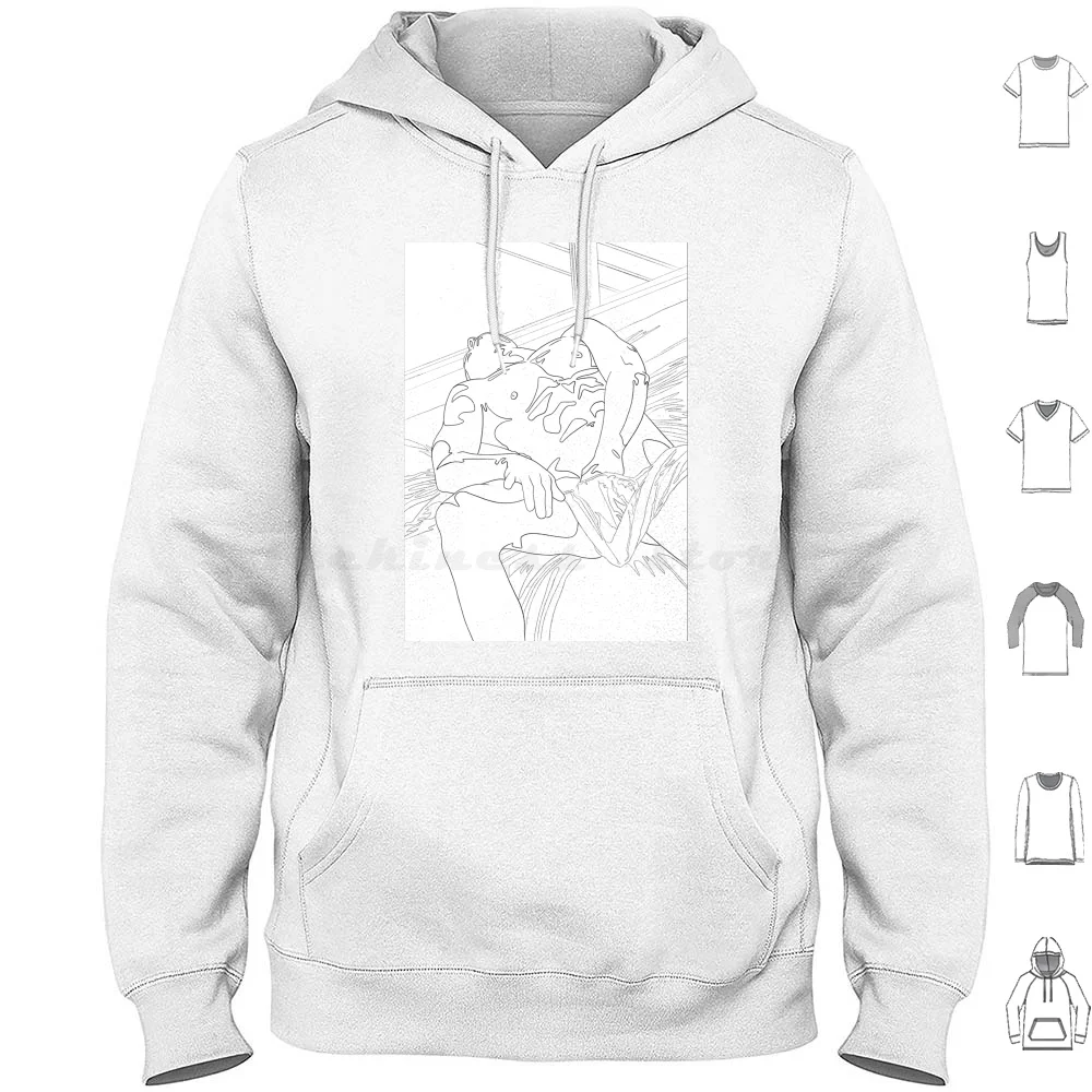 I’M Hard Hoodie cotton Long Sleeve Queer Male Male Sexy Sexy Man Sexy Abs Line Art Men Artist Art Love Love Is Love Wake Up