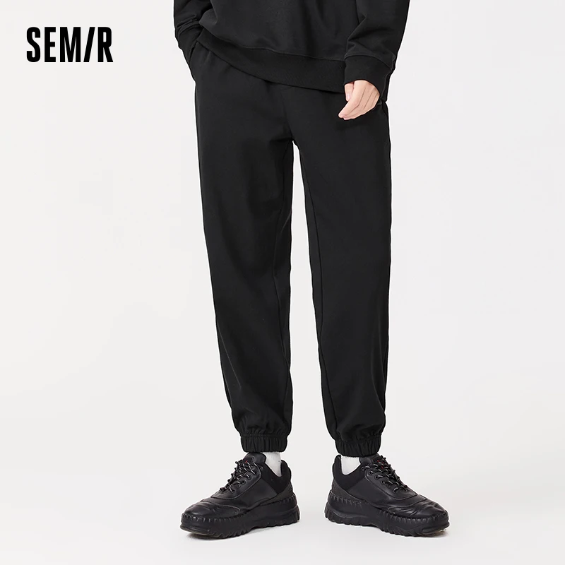 

Semir 2023 Men Pants Casual Pants Winter New Loose Jogging Pants Elastic Beam Feet Multicolor Knitted Casual Pants for Men