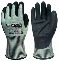 ANSI A4 Anti Cut Resistant Work Gloves Butcher Micro Foam Nitrile Maxi High Flexi HPPE Fiberglass Slicing Proof Gardening
