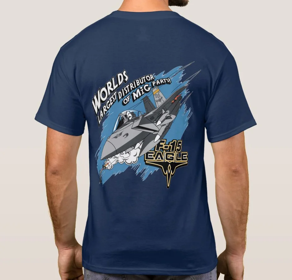 USAF F-15 High Tech Eagle 390th \'Wild Boars\' Fighter Squadron T-Shirt Short Sleeve Casual 100% Cotton O-Neck Summer Mens T-shirt