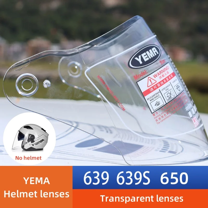 

YEMA Helmet 639 Lens Windshield Eye Protection Windshield Sun Protection Mist Prevention Electroplated Color Night Vision Lens