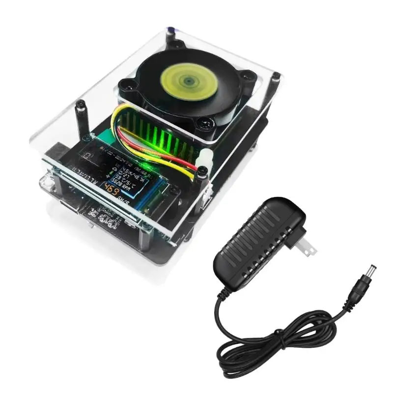 Y1UB Cryptocurrency Miner with 550G Hash Rate Open Source Framework US Compatible Power Supply Low Noise ABS Metal Build