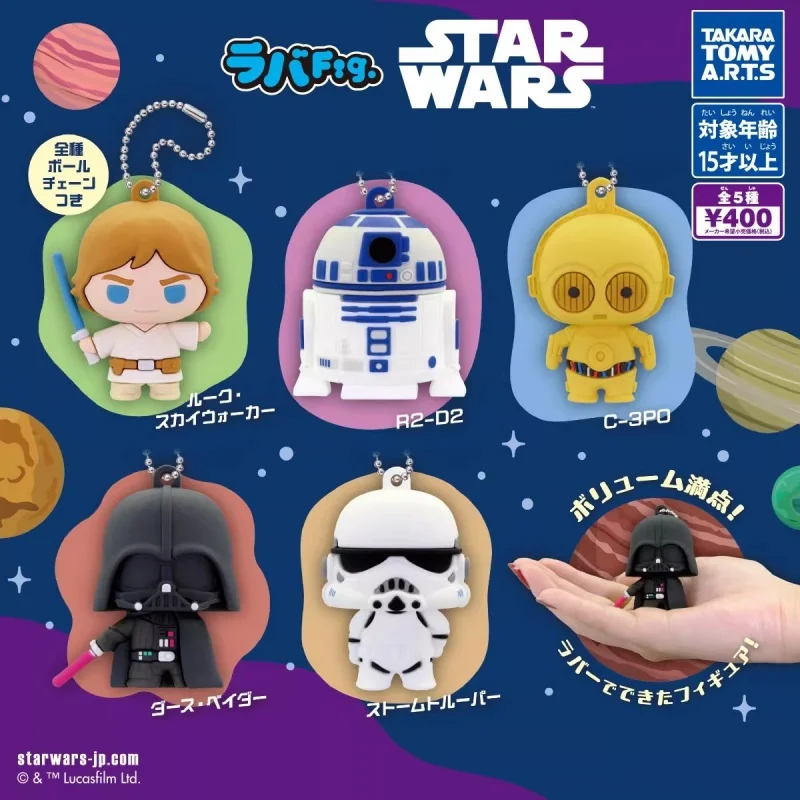 TOMY Original 5 uds Gashapon ьベルinana Star Wars figura de Anime juguetes para niños regalo adornos de modelos coleccionables