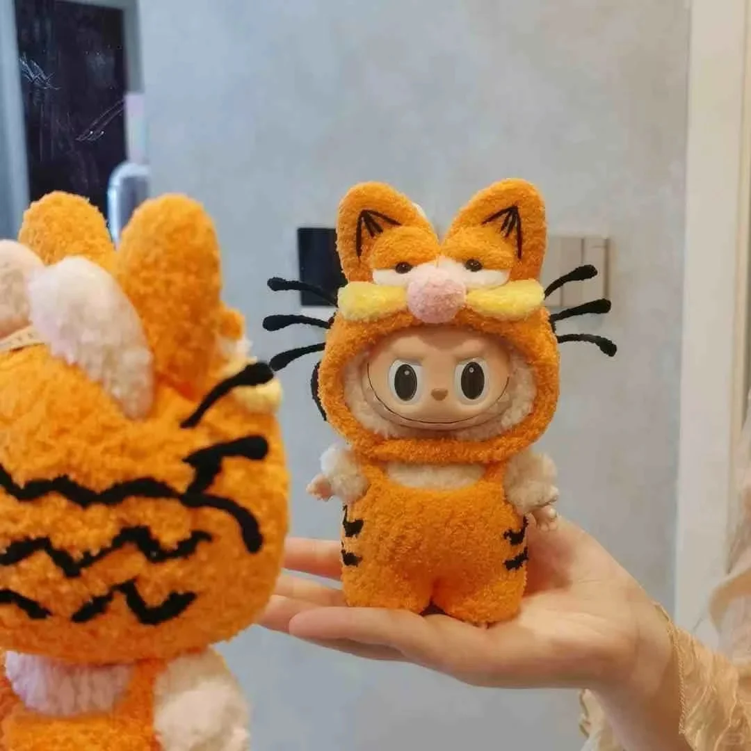 

Hot Labubu 17cm Doll Clothes children's Kawaii clothings Vinyl Dolls headband hat scarf circle Pendant Labubu Cos Birthday Gifts