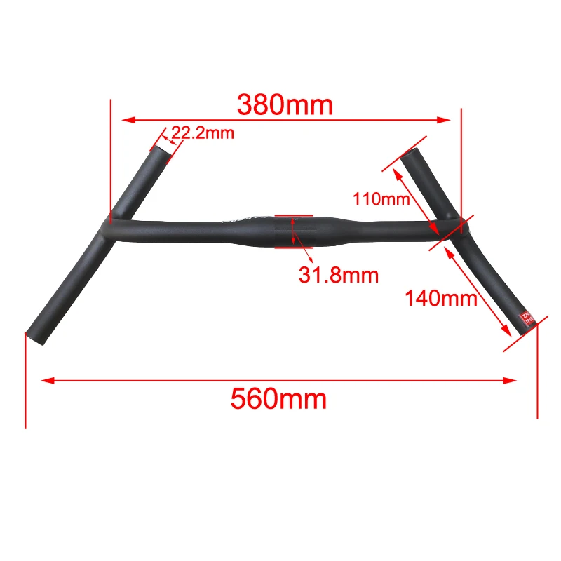 ZNIINO New Carbon Gravel H Handlebar Big Flare Bar Cycle Cross Road MTB Bike Handlebars Carbon Fiber Travelling Bicycle