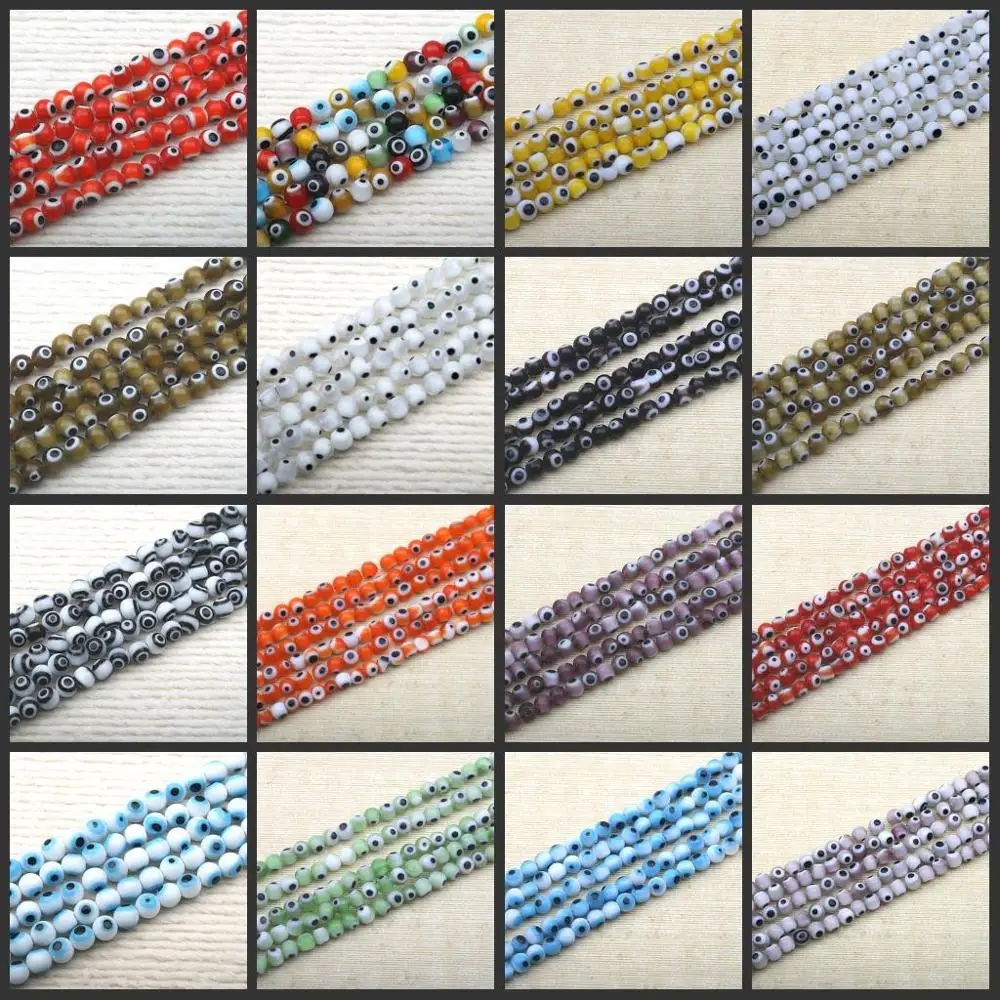 

PICK! Fashion EVIL EYE GLASS ROUND Loose Spacer Bead for Jewelry Making Beads for Jewelry Making