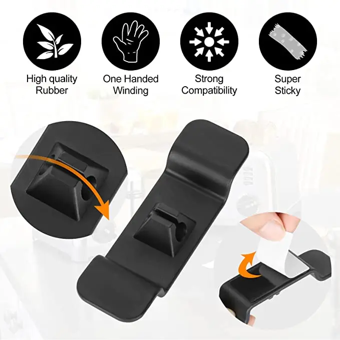 1/2/3pc Cord Wrapper Hooks Clip Cable Wire Organizer Kitchen Appliance Wire Winding Protection Household Appliances Cable Winder