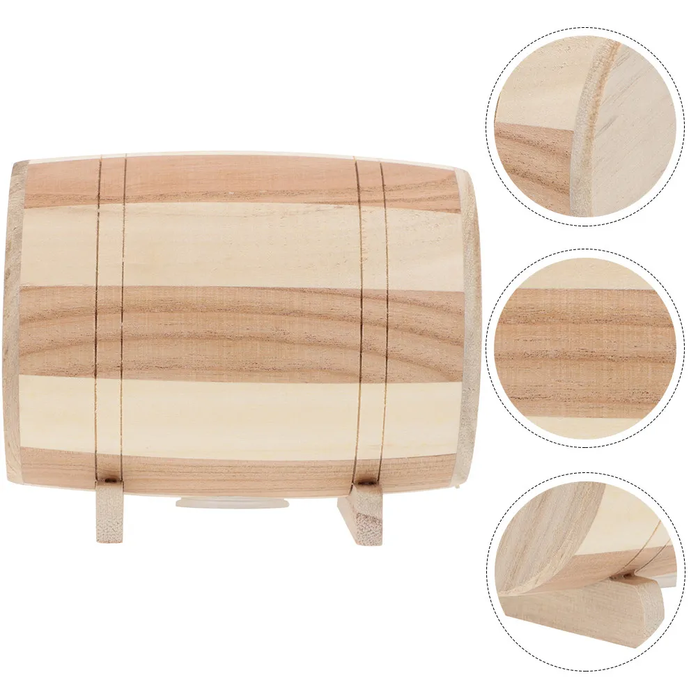 Wooden Piggy Bank Cylinder Shape Solid Wood Money Saving Jar for Adults Desktop Decor Home Decoration Coin Holder Gift