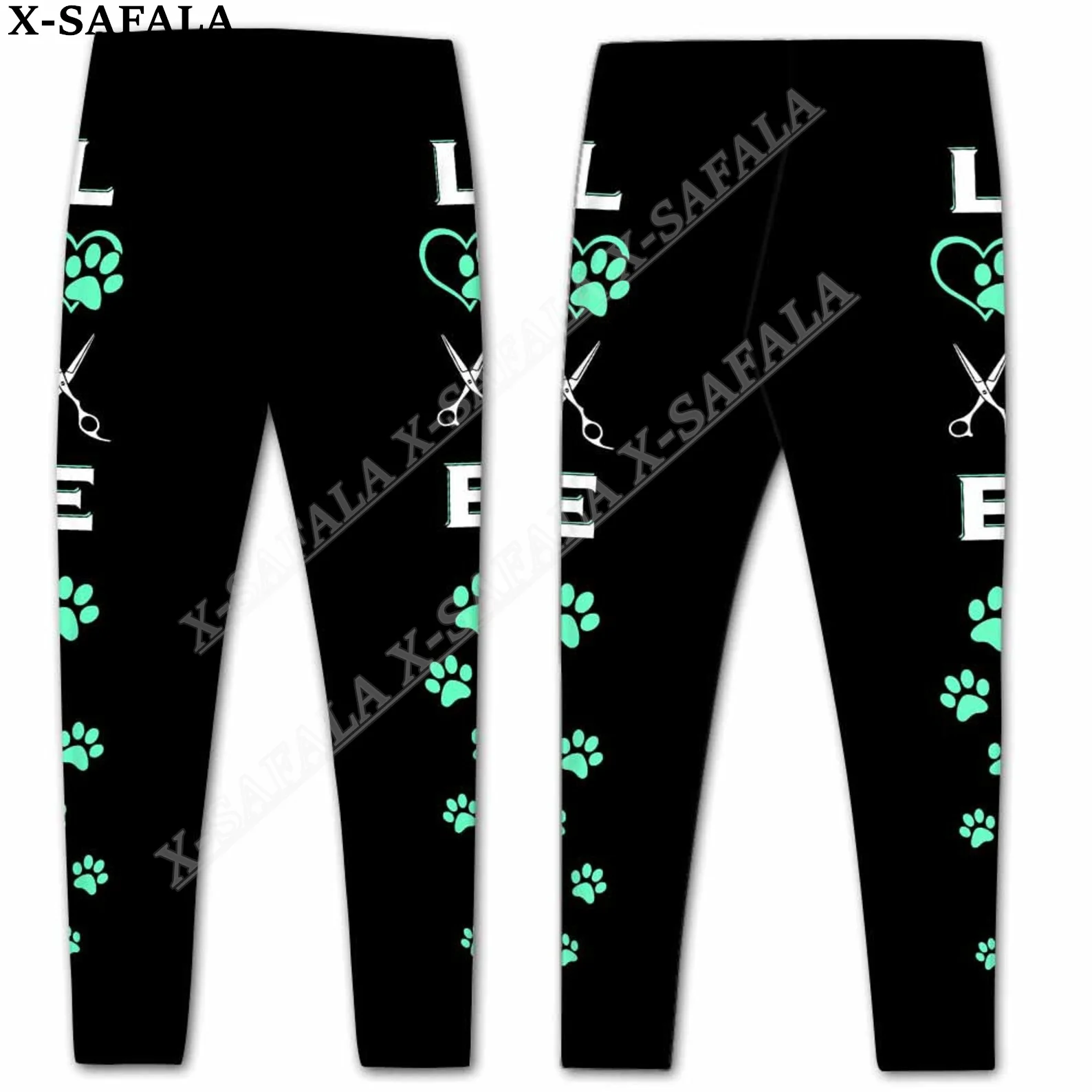 Imagem -04 - Leggings Estilo Cão de Impressão 3d para Mulheres e Meninas Cabeleireiro Calças de Ioga Roupas Esportivas e Fitness Verão