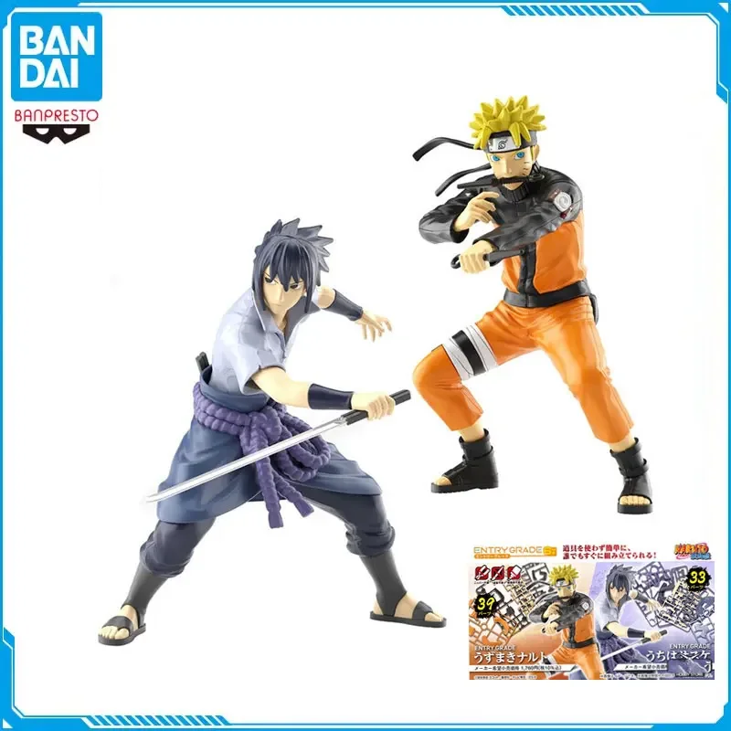 

Bandai Original Anime ENTRY GRADE NARUTO Figures Uzumaki Naruto Uchiha Sasuke Action Figure Assembly Model Kit Kids Gift