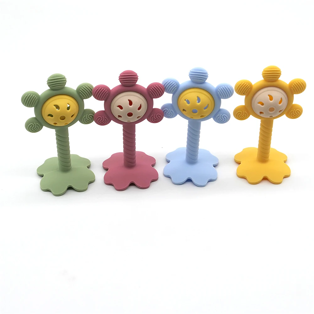 Rattle Toy Silicone Material Montessori-inspired Sensory Toy Ringing Sound Enhances Focus Suitable for Infants