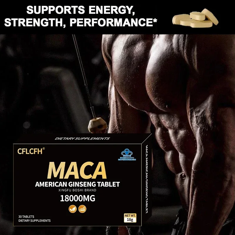 Maca američan ženšen tablet 18000MG příloha dietary suplementy muži odolnost sval mše vitalita podpora