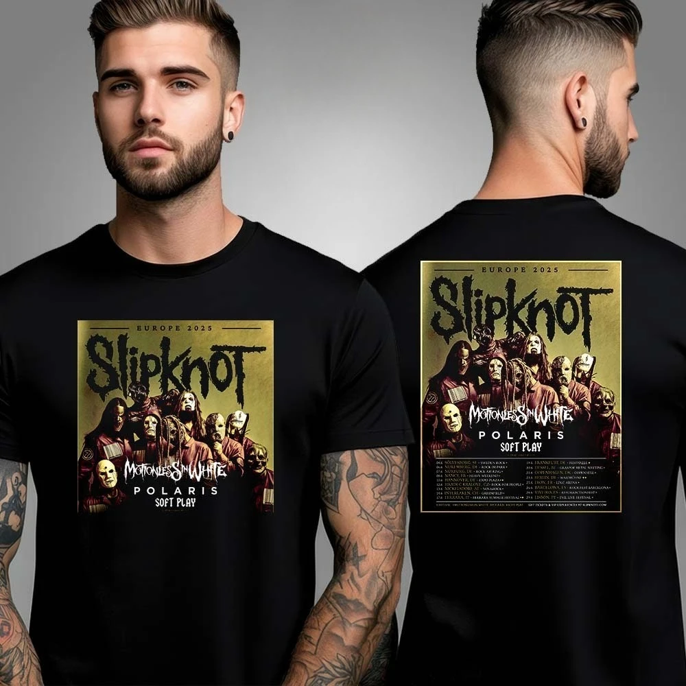 تي شيرت Slipknot Maggots ثقيل الوزن على الوجهين للجنسين تي شيرت فاخر عالي الجودة لكل من الرجال والنساء Y2k #3