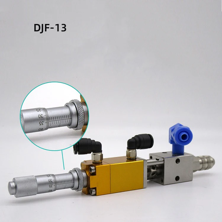 DJF-13 Industrial Single Liquid Micrometer Glue Dispensing Valve Compound-Action Ejector-Type Small Flow Fine-Tuning ODM