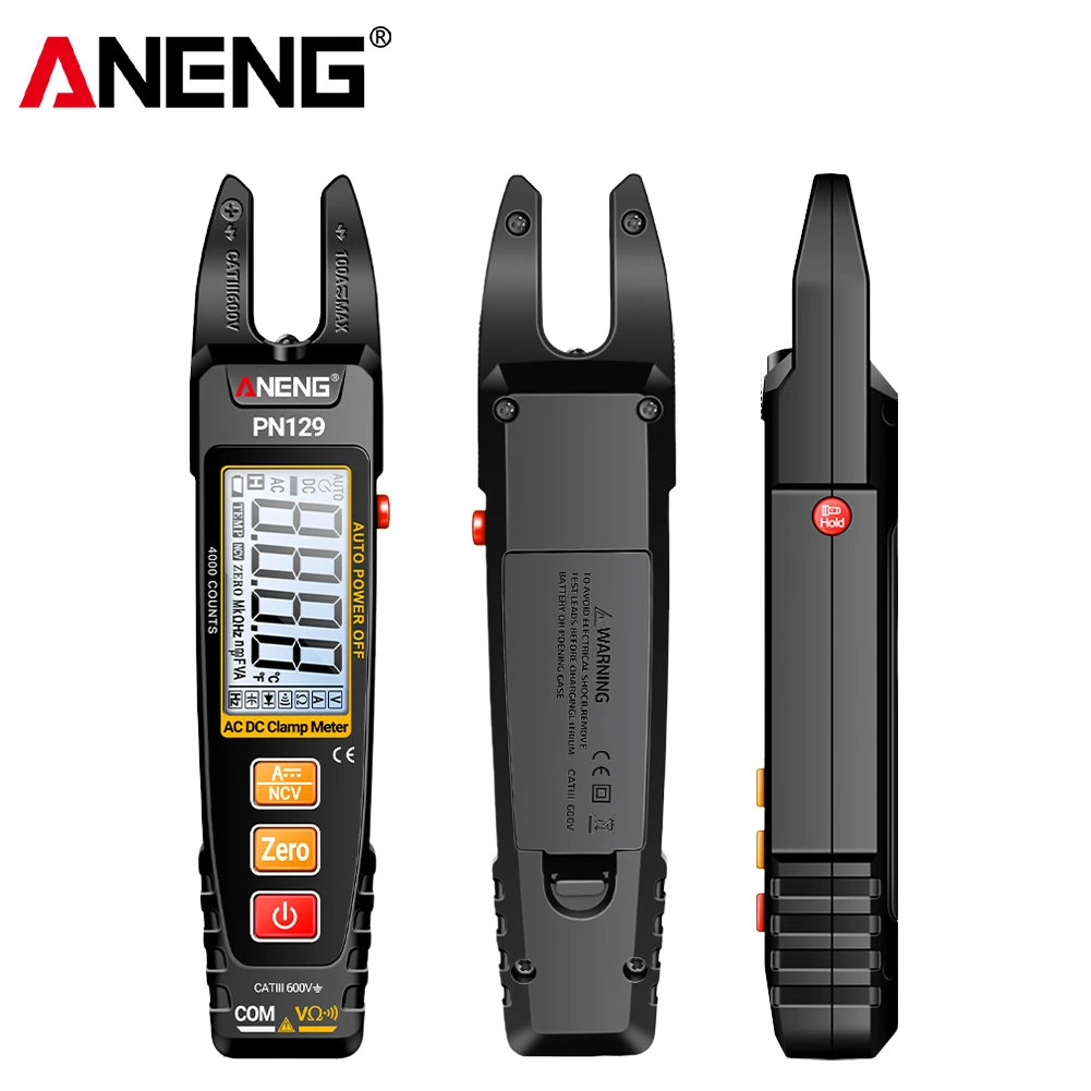 Clamp Meter 4000 Counts  U-shaped Smart Multimeter AC/DC 600V Voltage Current Resistance NCV Test Tools