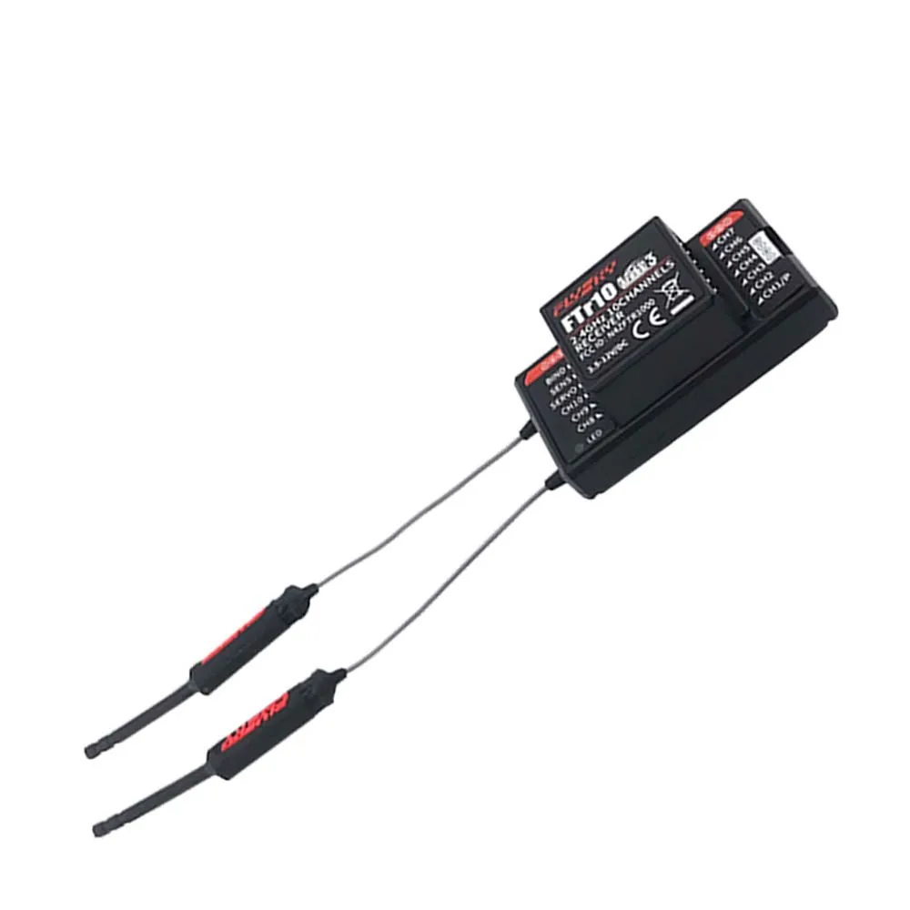 FlySky FTr10 Receiver 2.4G 10CH Two-Way Dual Antenna for Airplane glider helicopter multi-axis aircraft Flysky PL18 transmitter