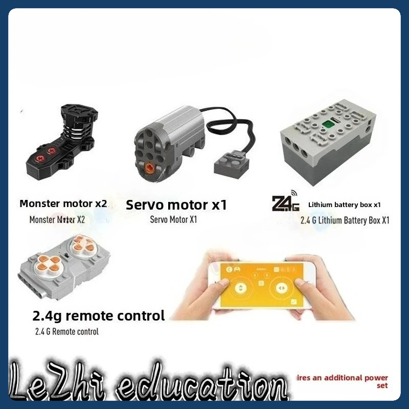 Ensemble d'alimentation télécommandé pour modèle de voiture Mustang 13108, avec moteur Monster et blocs de construction