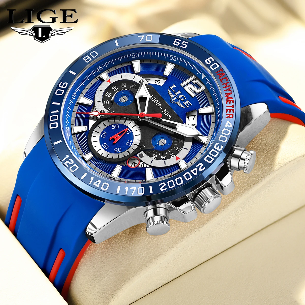 

LIGE Casual Outdoor Quartz Men's Watches Fashion Simple Dial Silicone Waterproof Luminous Sports Calendar Man Watch Reloj Hombre