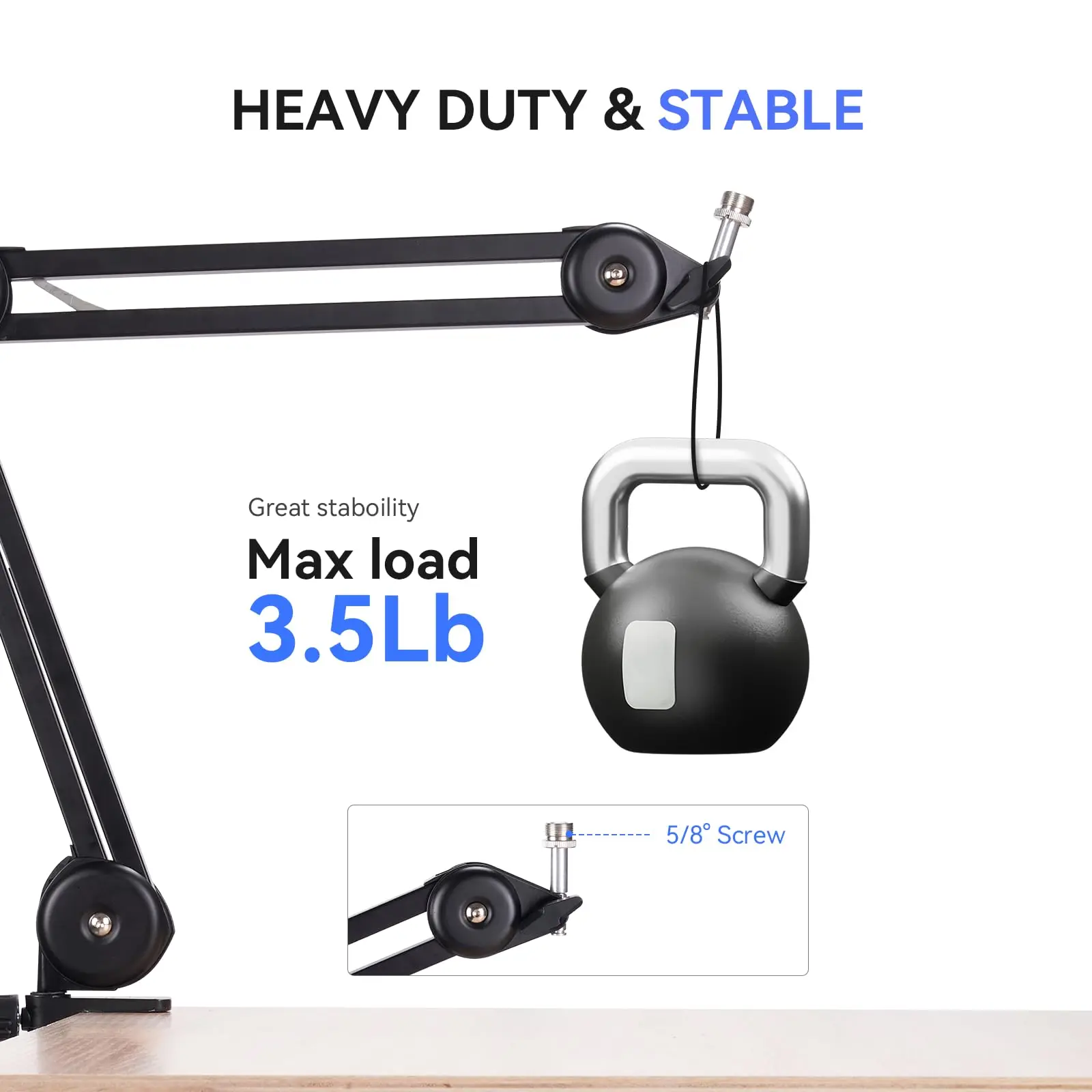 Imagem -03 - Tomlov-atualizado Braço Flexível Digital Microscópio Stand Suspensão Boom Scissor Heavy Duty Braço Mic para Solda Diy