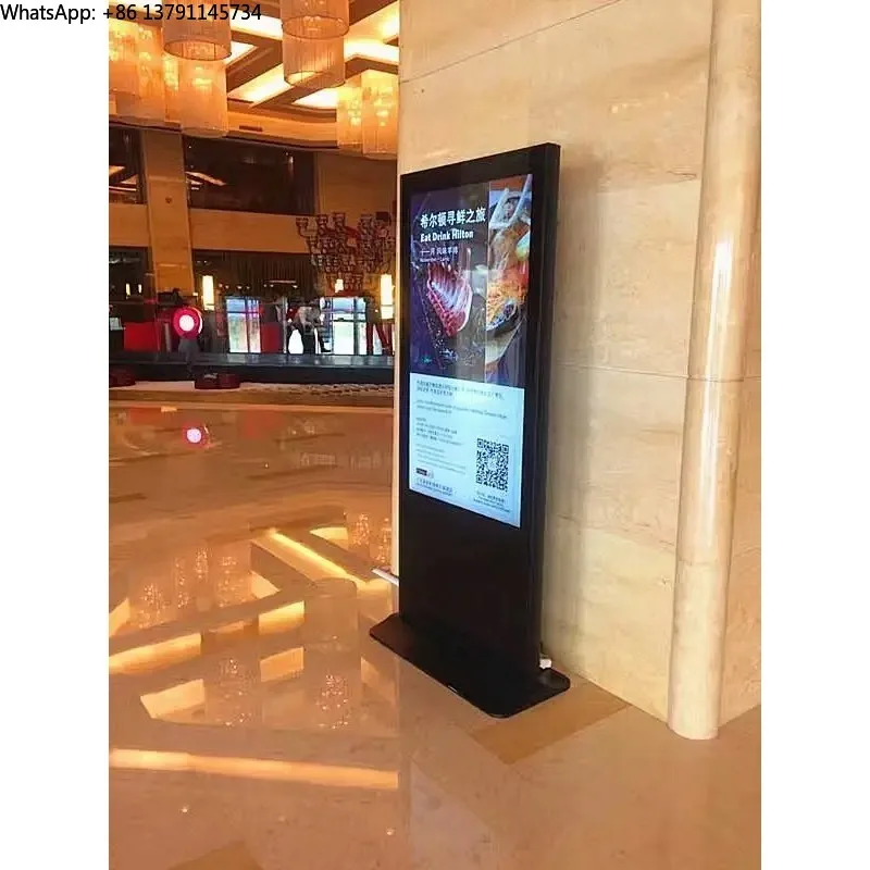 55 Inch Indoor LCD Digital Signage Animation Graphics Floor-Standing For Shopping Malls Self-Service Businesses Cloud-Based CMS