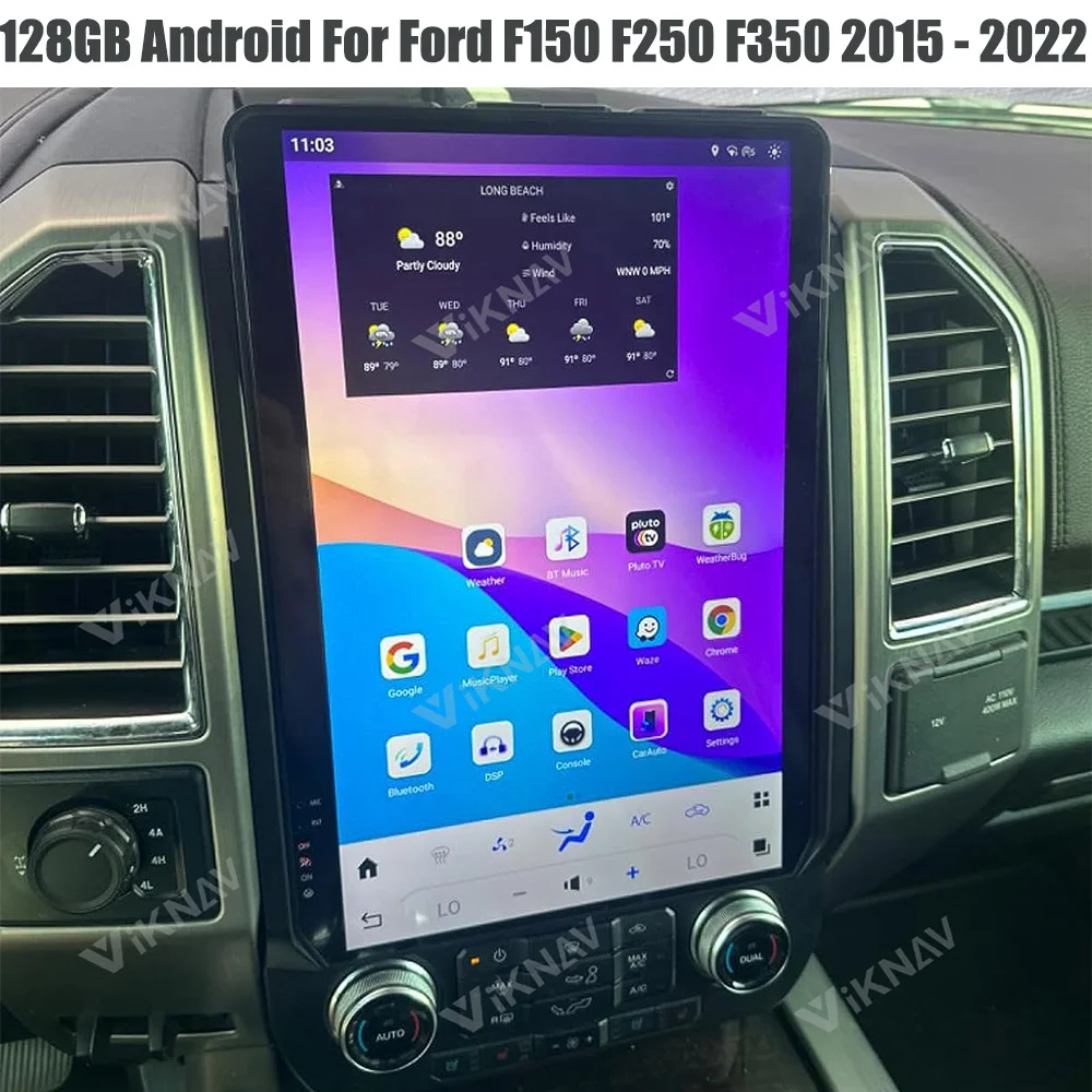 

128GB Android For Ford Raptor F150 F250 F350 F450 2015 - 2022 Car Radio multimedia player Tesla Screen Stereo DVD Head unit