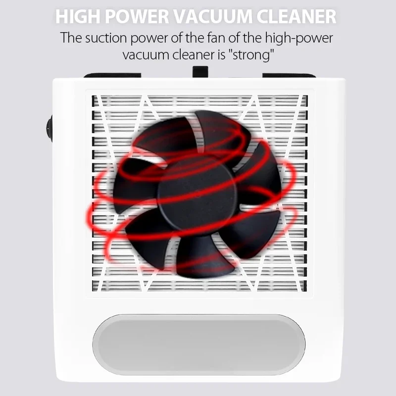 Nail Dust Collector With Remove Filter Powerful Vacuum Fan Vent Nail Dust Extractor For Acrylic Nail Salon Equipment