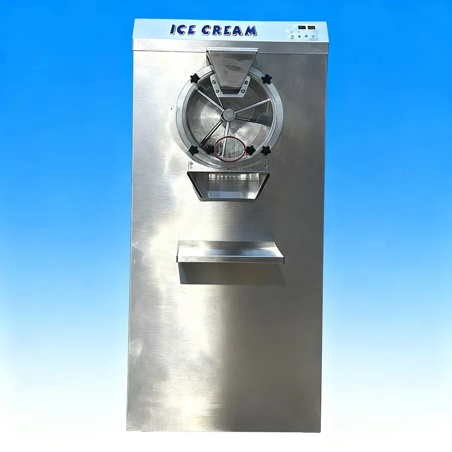 業務用自動バッチ式アイスクリーム/ソフトクリームメーカー、ハードフローズンヨーグルト対応、3種類のフレーバー、プレクール機能付きタッチスクリーン