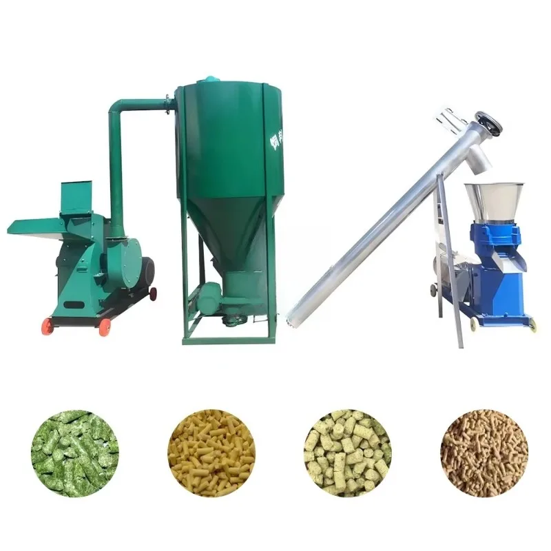 Industrial Grade Feed Pellet Production Line Custom 500kg h High Productivity 220V 380V Voltage Animal Feed Manufacturing