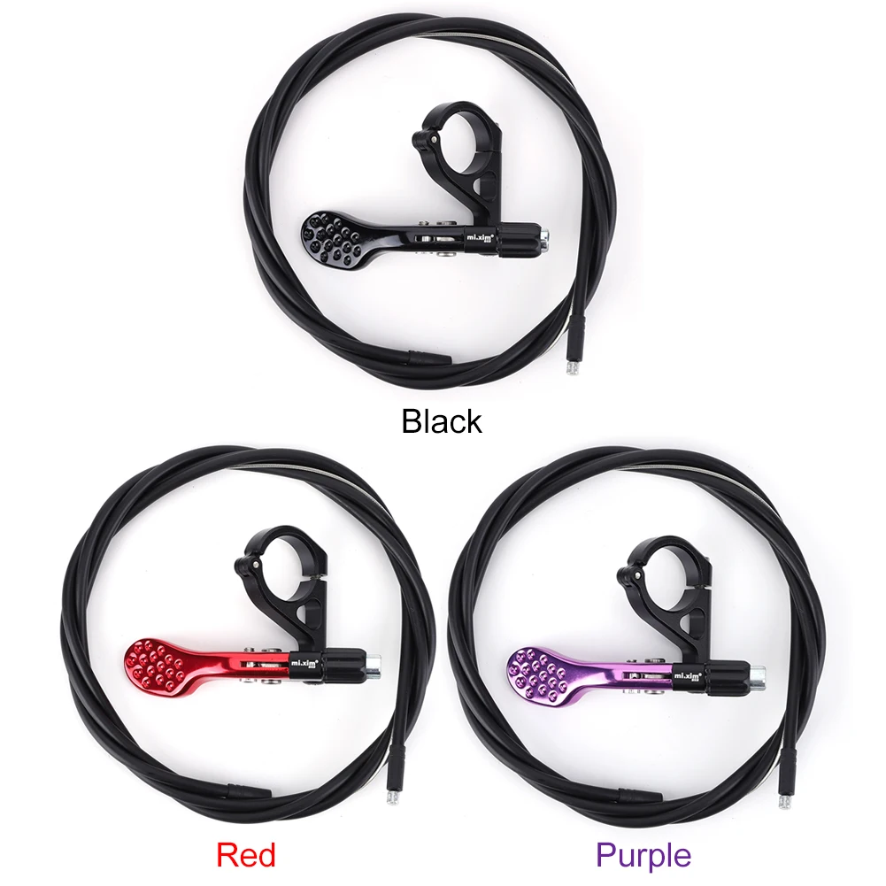 Bicycle Dropper Seatpost Remote Wire Control Adjustable Bike Seat Tube Switch for External Internal Routing Droppers