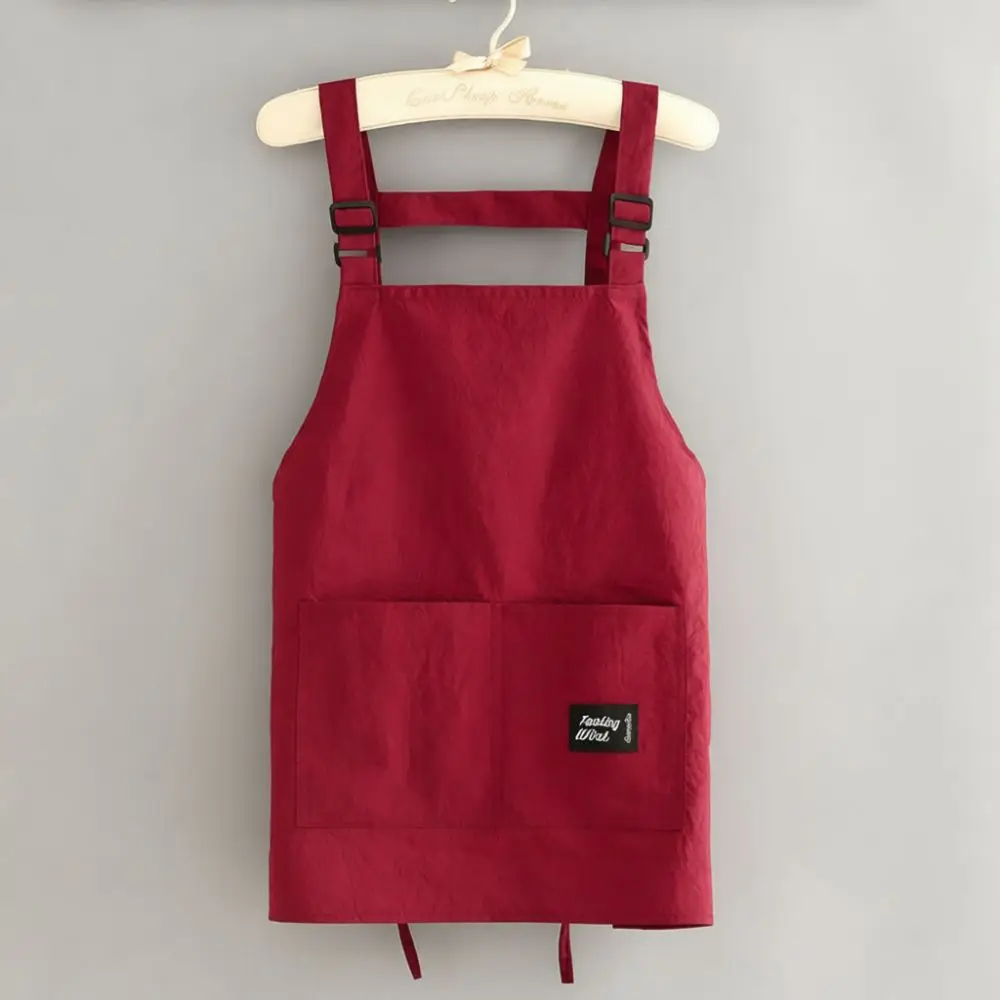 Minimalist Waterproof Cooking Bib Apron Durable Polyester Material Adjustable Strap For Kitchen Baking Serving Unisex