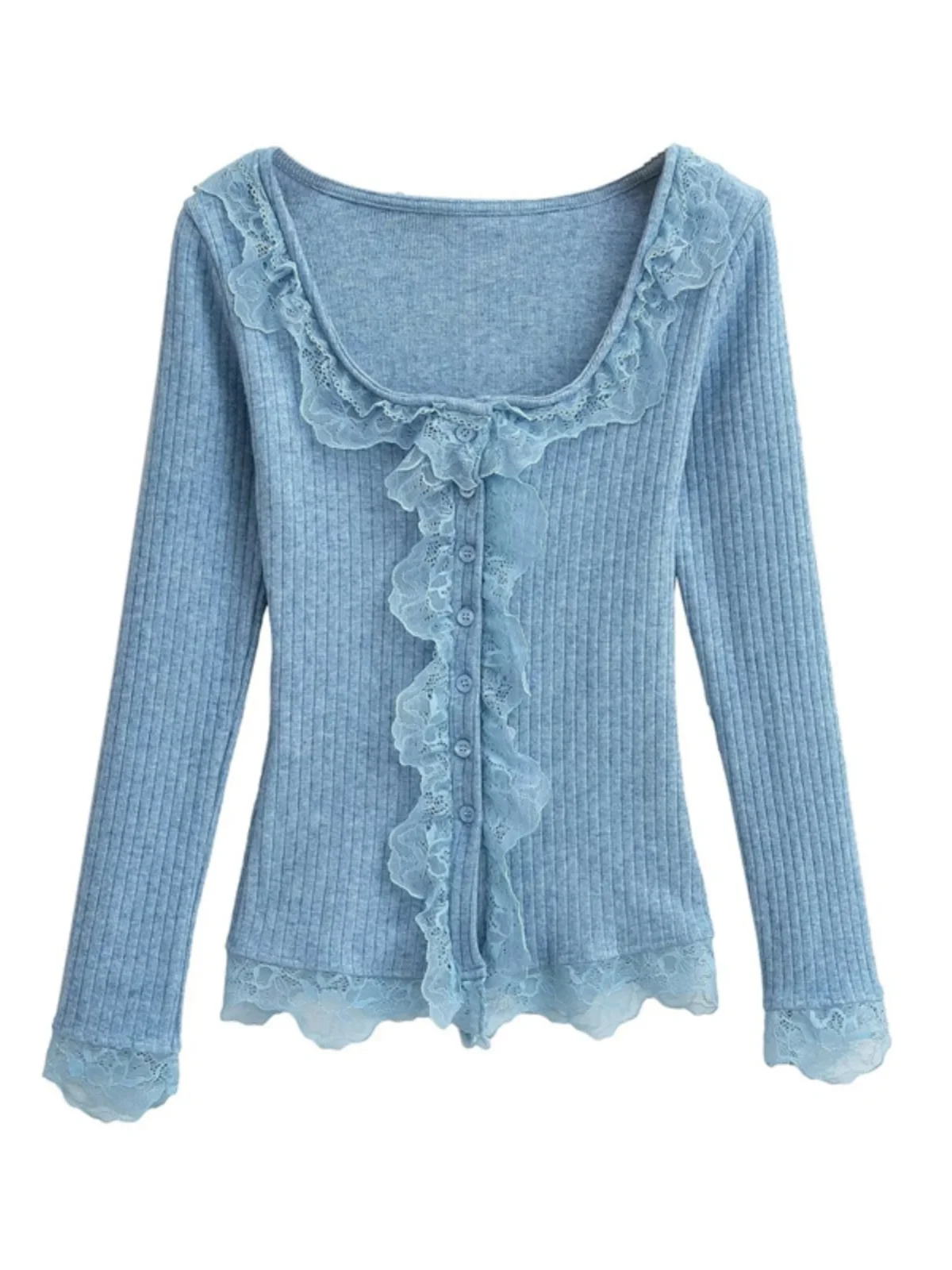 Sweet Sister Long Sve Camere Cardigan ort Sle Basislaag Splice Design Street Sle gebreide trui voor dames
