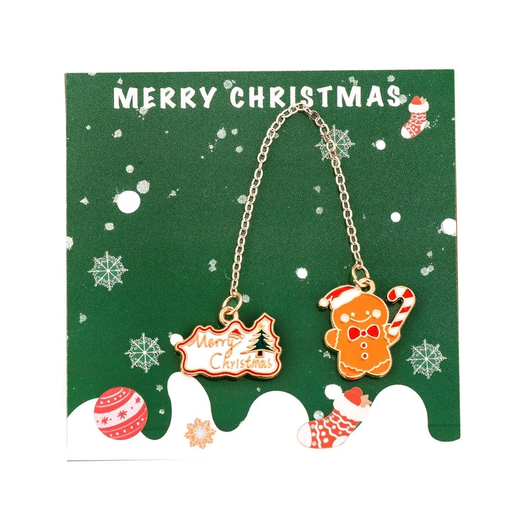Christmas Tree Bookmark Stylish Pendant Bookmark Metal Bookmark Charming Kawaii Book Page Marker For Office Stocking Stuffer