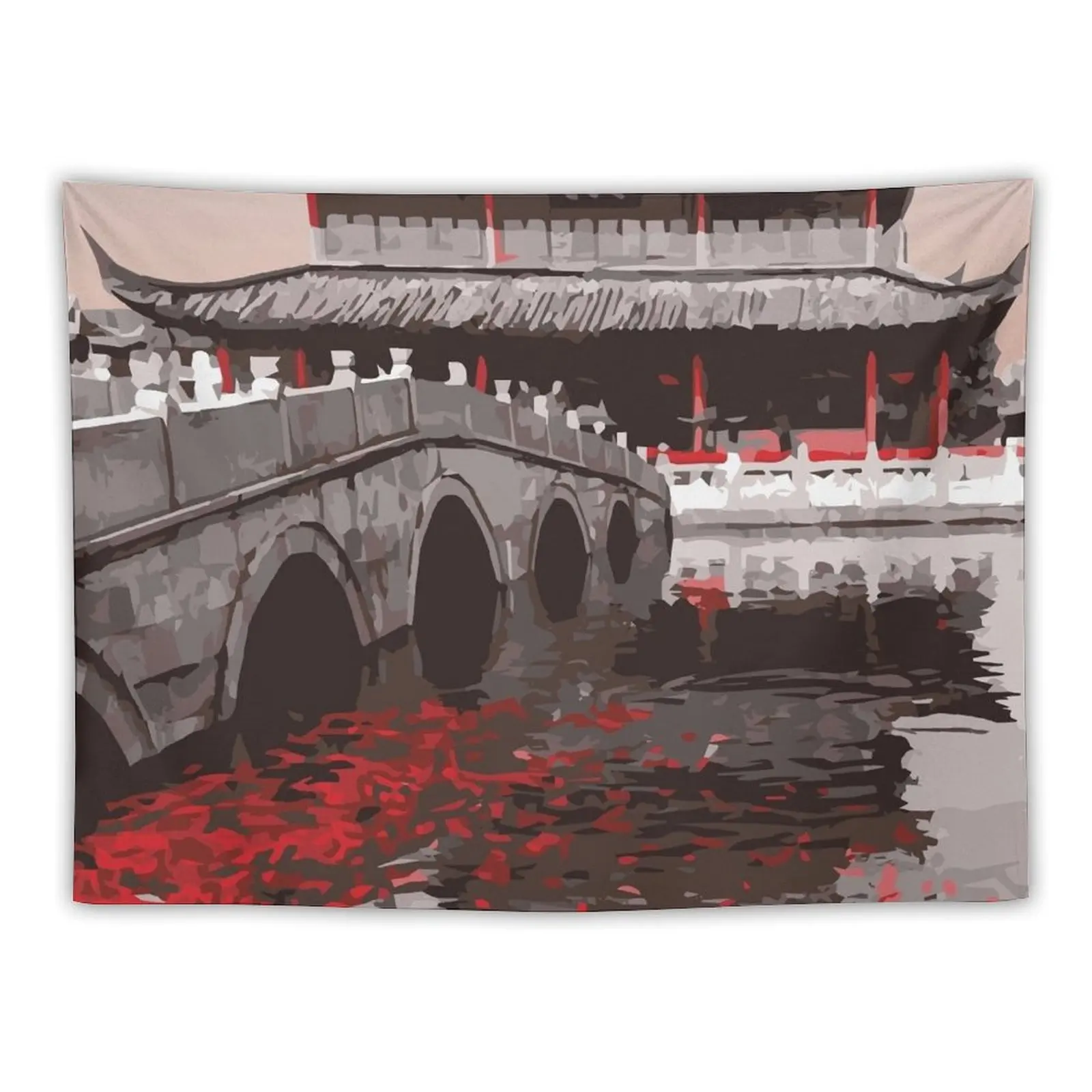 

Koi Temple Tapestry Bedrooms Decorations Decoration For Bedroom Carpet On The Wall Tapestry