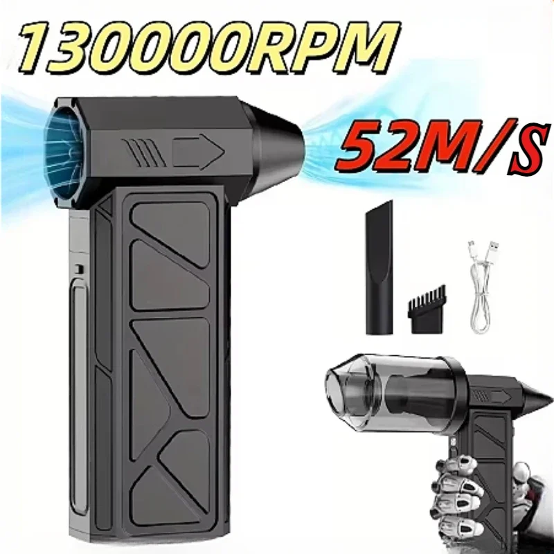 

1PC 130000 Rpm Portable Handheld High Speed Turbine Fan Dust Collection Cleaning Kit With 4 Adjustable Suction And Blowing Speed