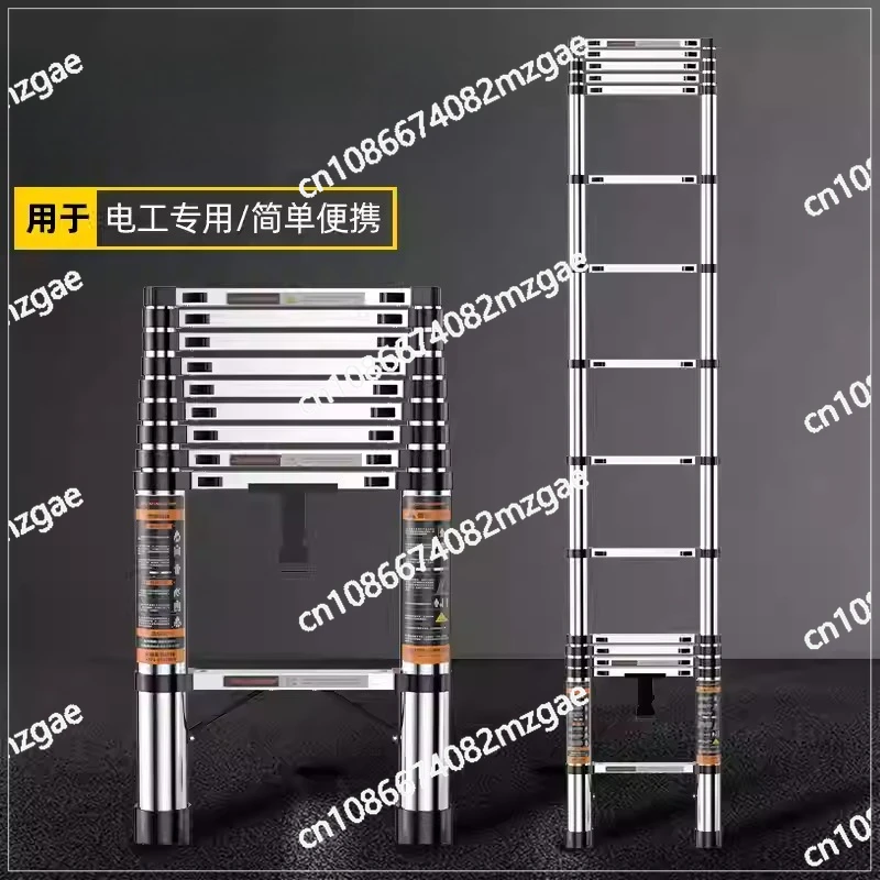 Lifting Engineering Ladder Aluminum Alloy Portable Home Trestle Ladder Multi-Functional Stainless Steel Folding Ladder