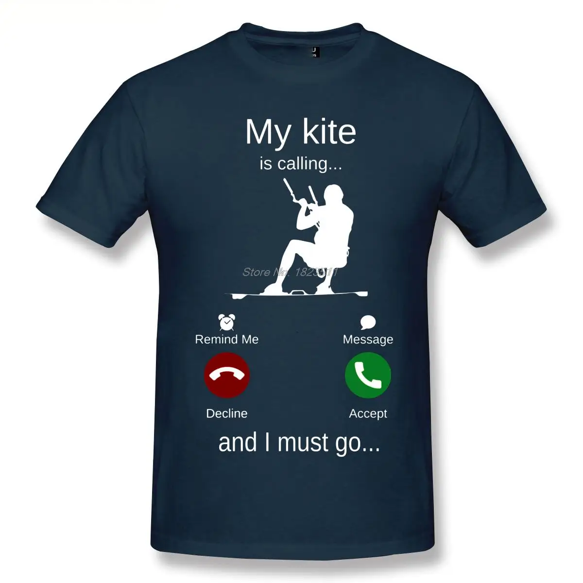 My Kite Is Calling And I Must Go Kitesurf T Shirt Women Men's T-shirt Cotton Summer Tshirts Short Sleeve Tee Harajuku Streetwear