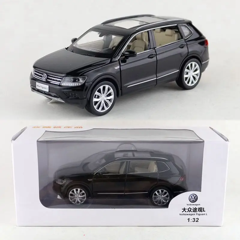 1:32 Volkswagen Tiguan L SUV High Simulation Diecast Metal Alloy Model car Sound Light Pull Back Collection Kids Toy Gifts