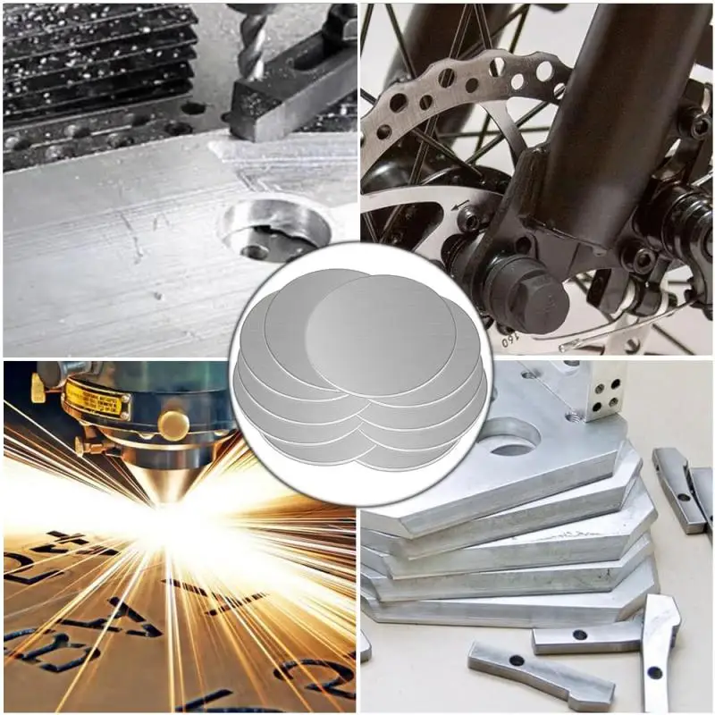 1 Stück 1060 Metall-Aluminium-Scheibe, Dicke 0,5 mm ~ 6 mm, Durchmesser 50 mm, 80 mm, 120 mm, DIY-Metallmaschine, Schneidrahmen, runde
