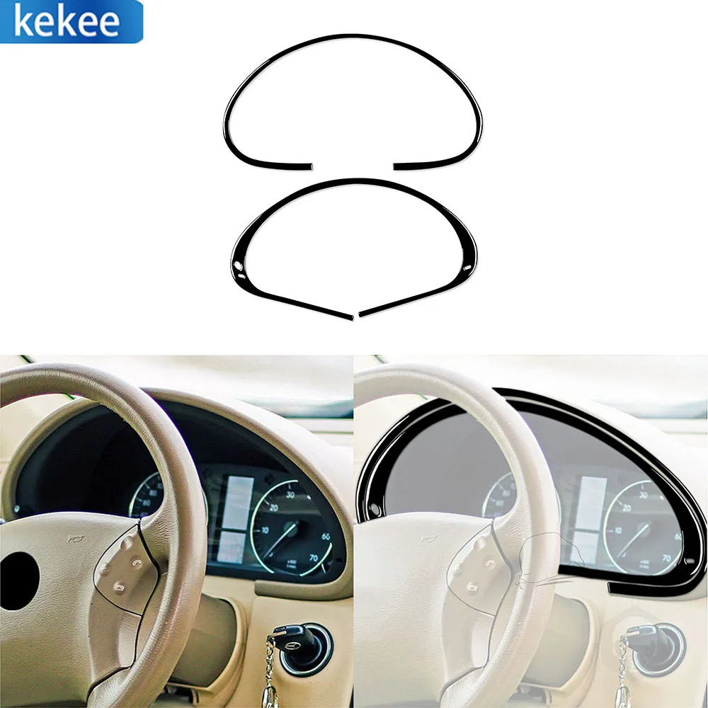 

For Mercedes-Benz C Class W203 2005-2007 Speedometer Surround Set Cover Car Interior Decoration Accessories Sticker Piano Black