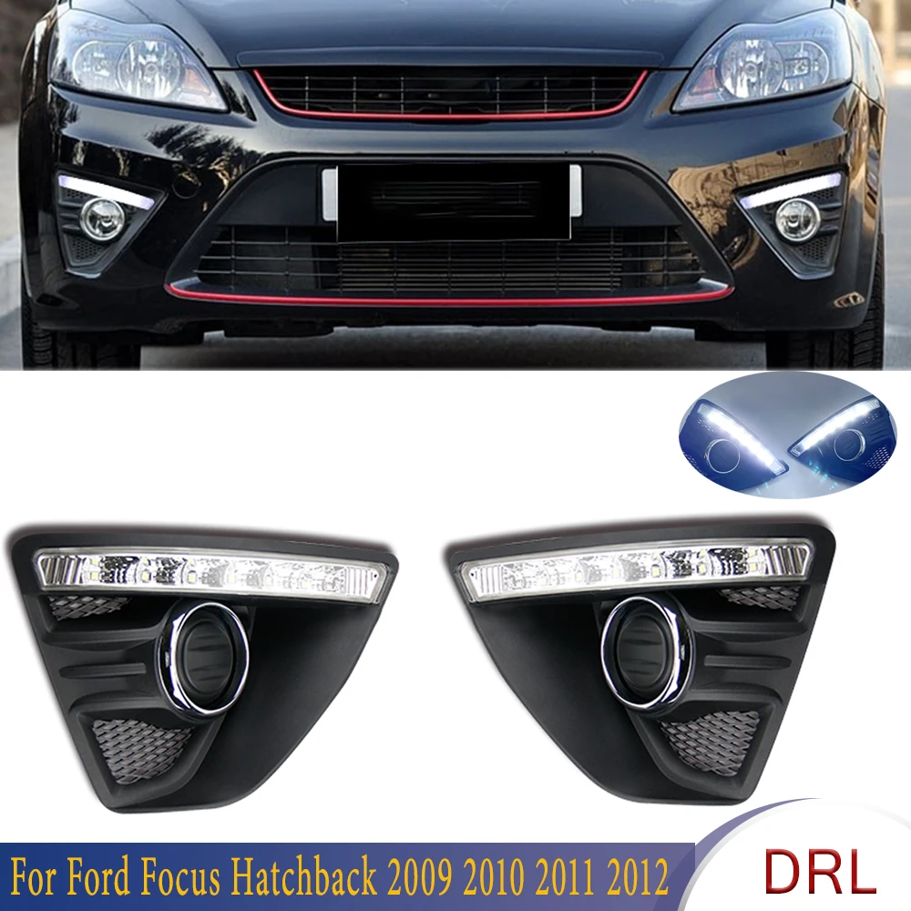 

1 Pair White LED DRL Daytime Running Position Light Turn Signal Lamp For Ford Focus Hatchback 2009 2010 2011 2012 For Car