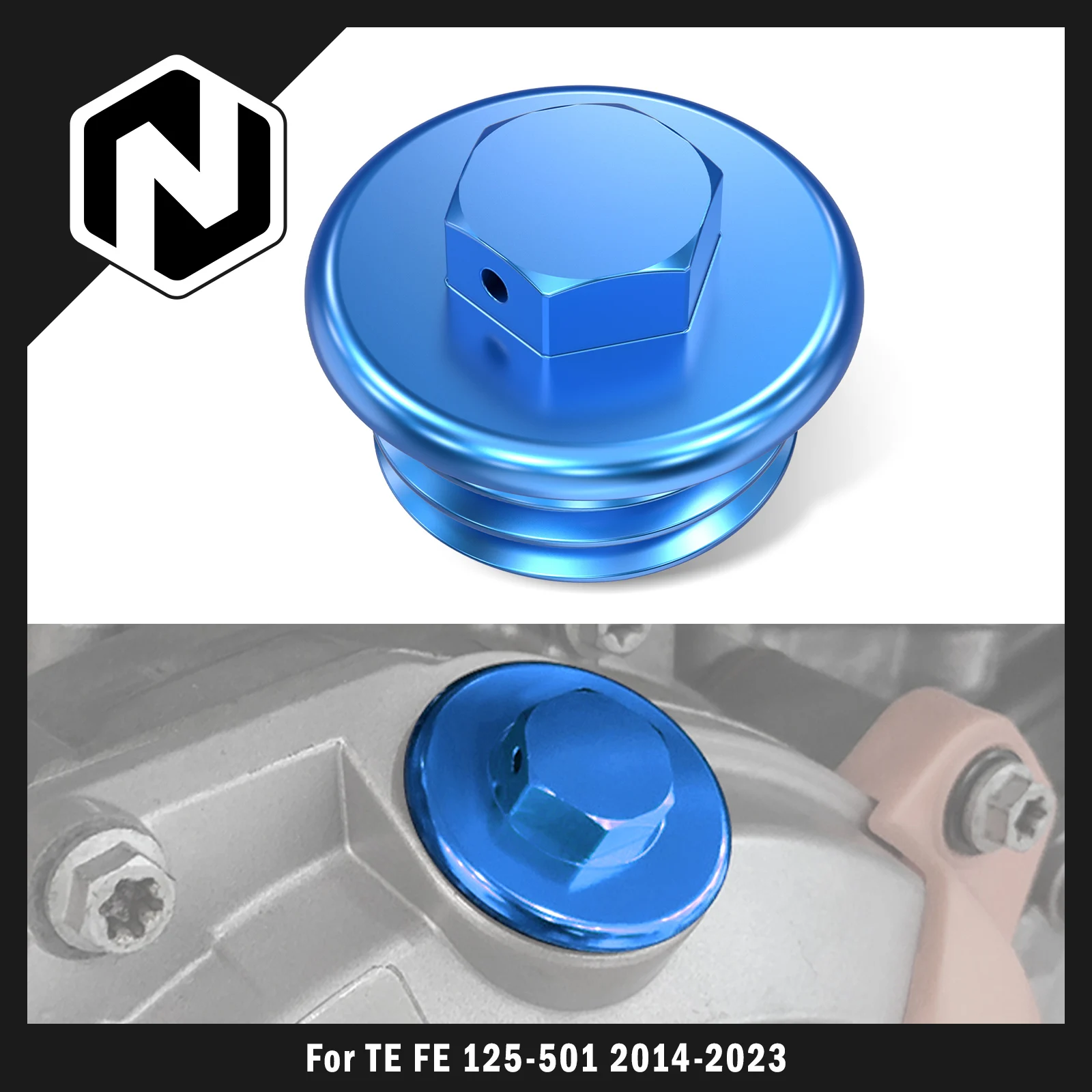NICECNC For Husqvarna TE 300 TE 250 FE 250 FE 350 FE 450 501 TX 300 TC 125 FC 250 2014-2023 Motorcycle Engine Oil Filler Plug