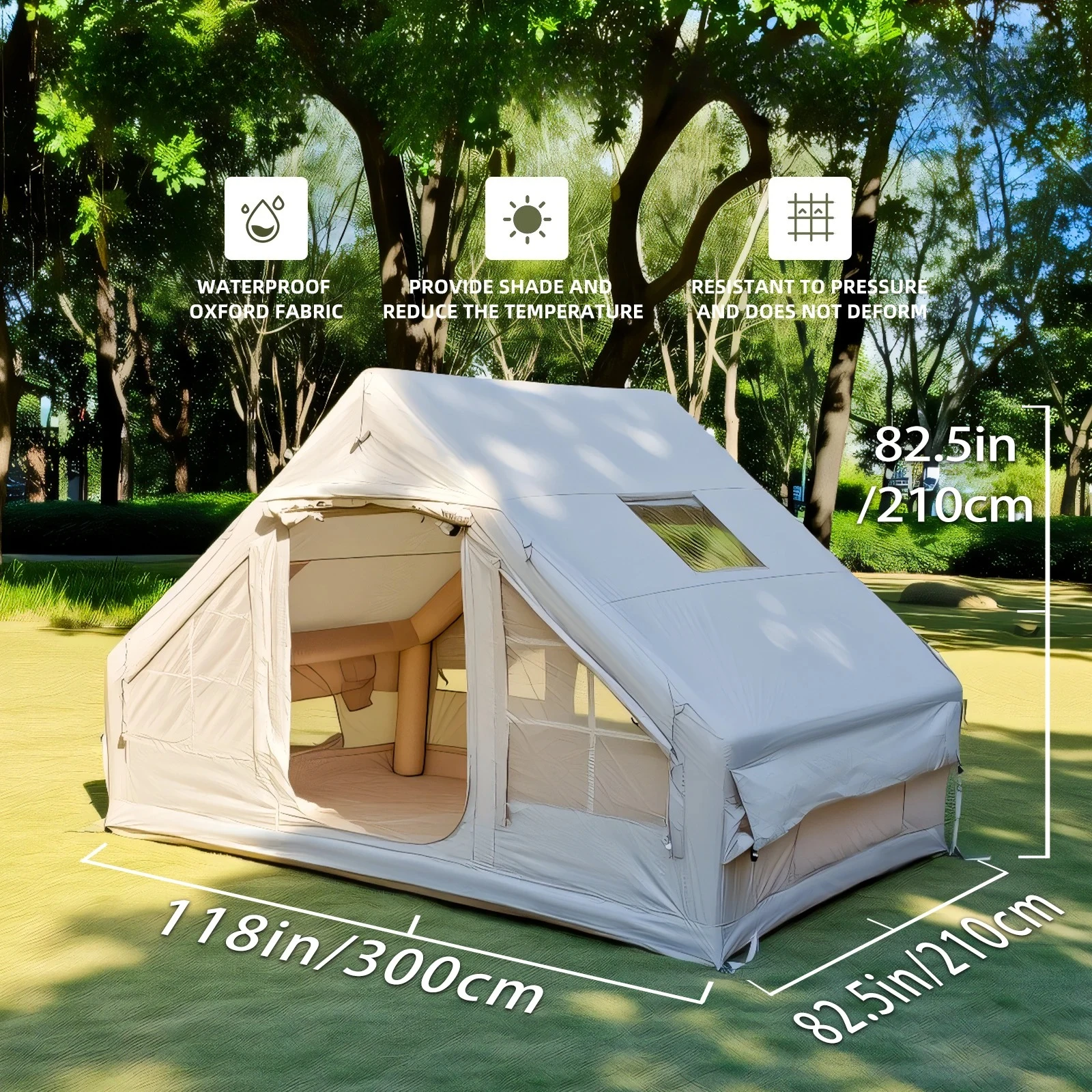 Tent for Camping with Canopy and Pump Air Glamping Tents for Camping