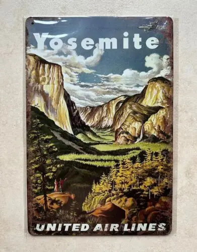 YOSEMITE NATIONAL PARK USA METAL SIGN MAN CAVE AMERICA TRAVEL 20x30cm