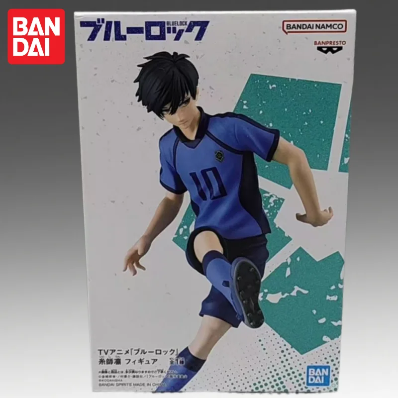 Figurka akcji Bandai Original Banpresto Blue Lock Rin Itoshi, nowa w pudełku, postacie anime, model do samodzielnego montażu.