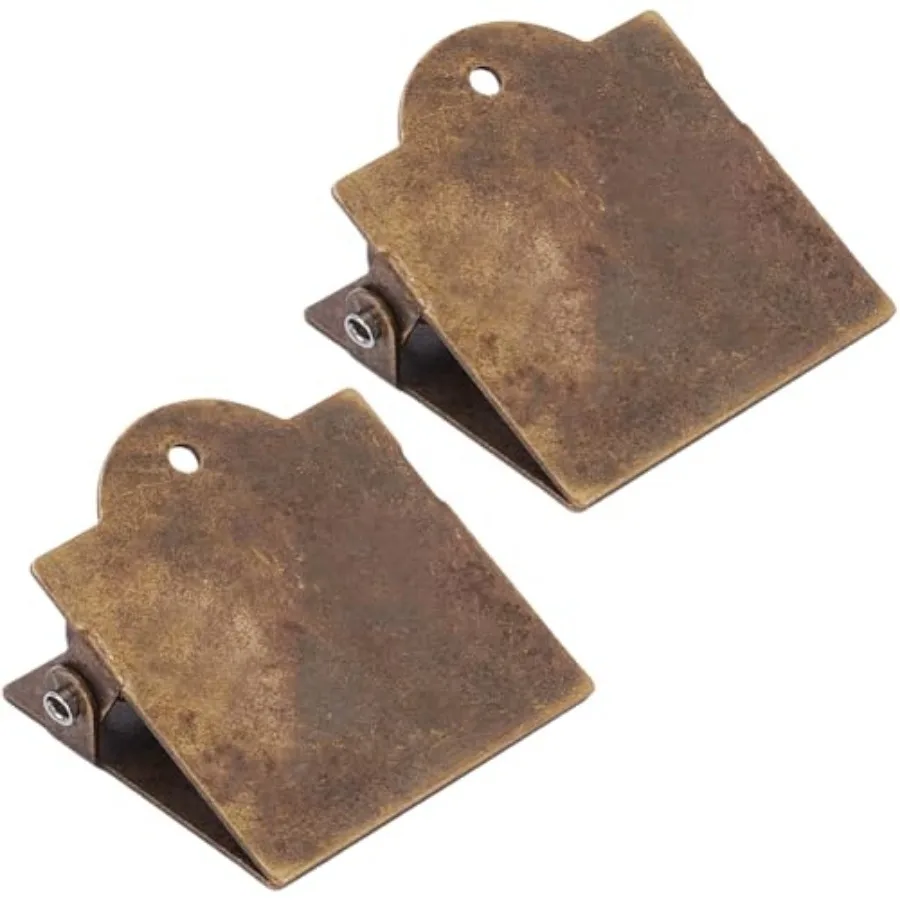 

2Pcs Vintage Metal Book Clip Blank Antique Bronze Travelers Notebook Clips Small Binder Clamps Page Holder for Document File Or