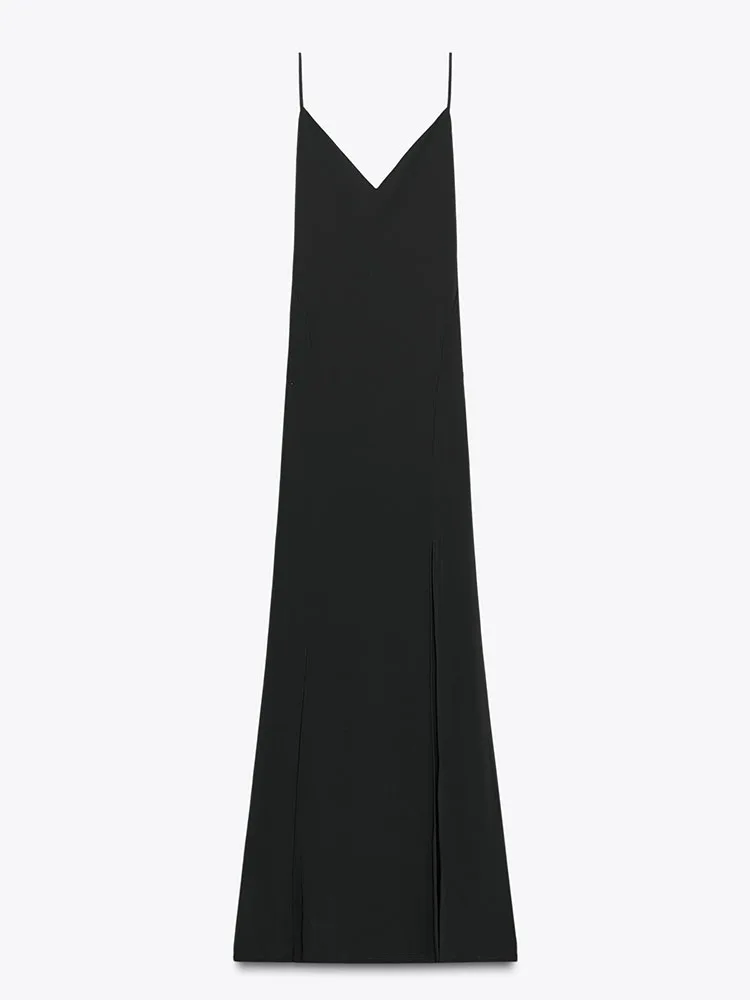 ชุดราตรีหรูหราทรงวี รุ่น Dr ZA2025 สำหรับผู้หญิง ดีไซน์สายเดี่ยวทันสมัย คอลเลคชั่นใหม่สำหรับฤดูหนาว เหมาะสำหรับงานเลี้ยงกลางคืนหรืองานแต่งงาน