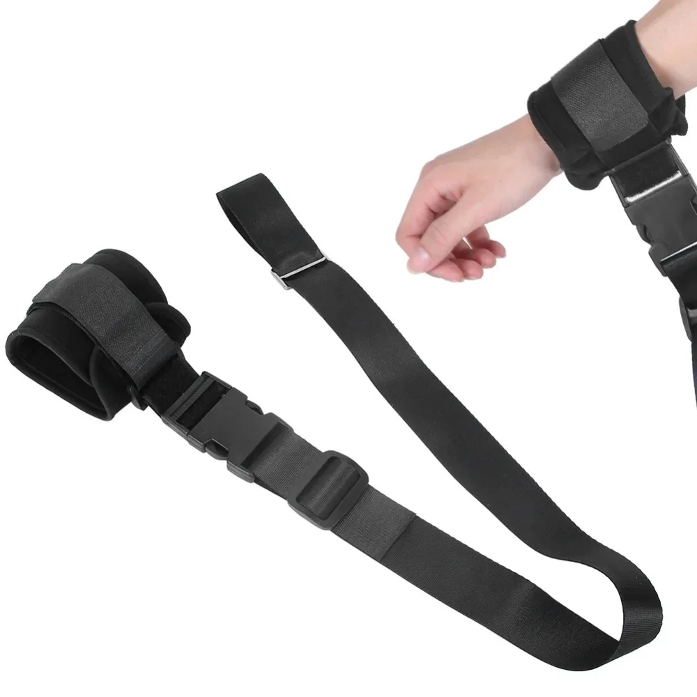 

Elderly Patients Limbs Restraint Strap Wrist Ankle Fixation Belt Medical Constraints Strap Black Upper Limb Safe Stables Durable