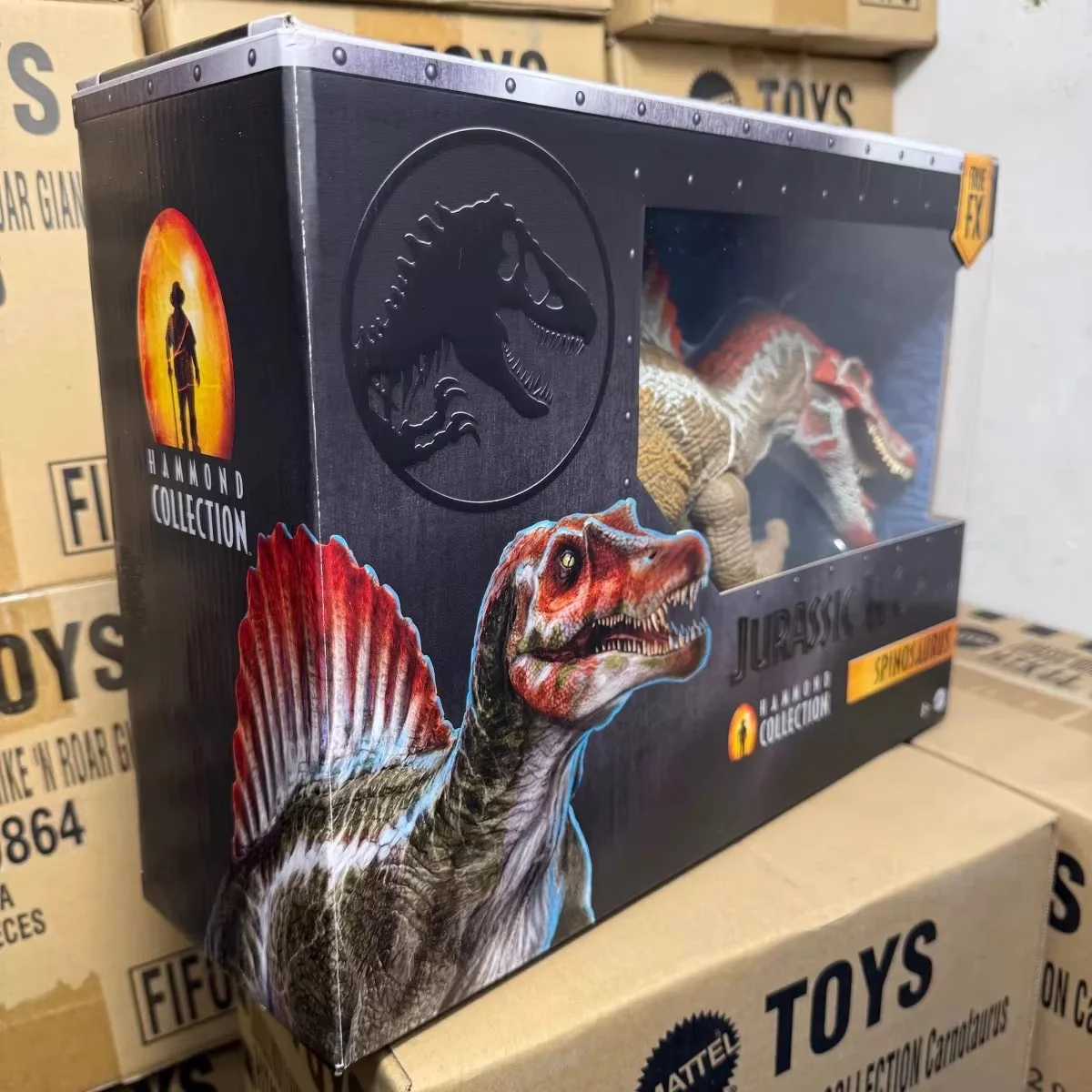 In Stock Mattel Jurassic World Hammond Collection Spiky Dinosaur Highly Posable Spinosaurus Action Figure Dinosaur Model Toy