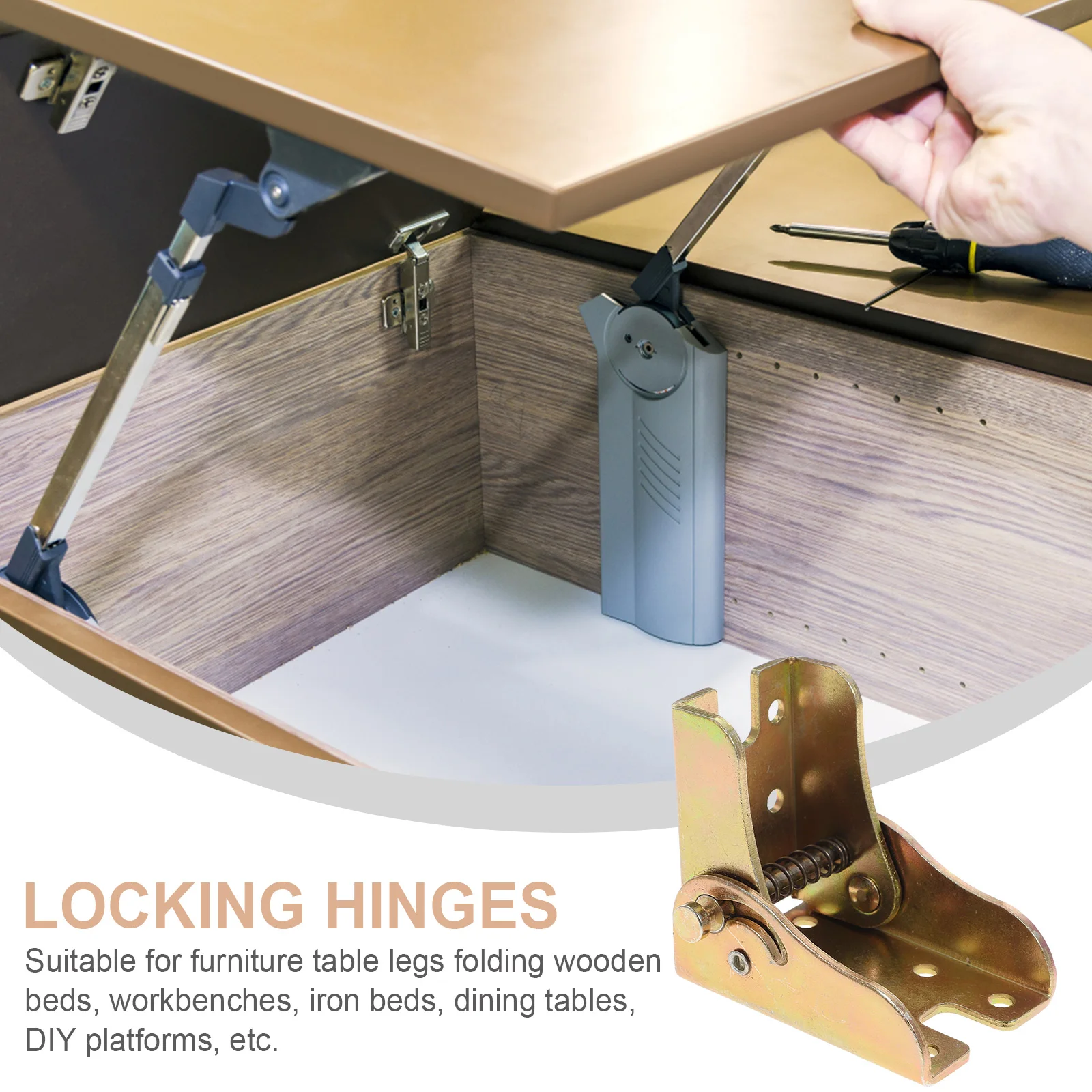 

4pcs Self Locking Folding Hinge Heavy Duty Iron 90 Degree Positioning Table Leg Hinge Foldable Shelf Bracket Furniture Parts