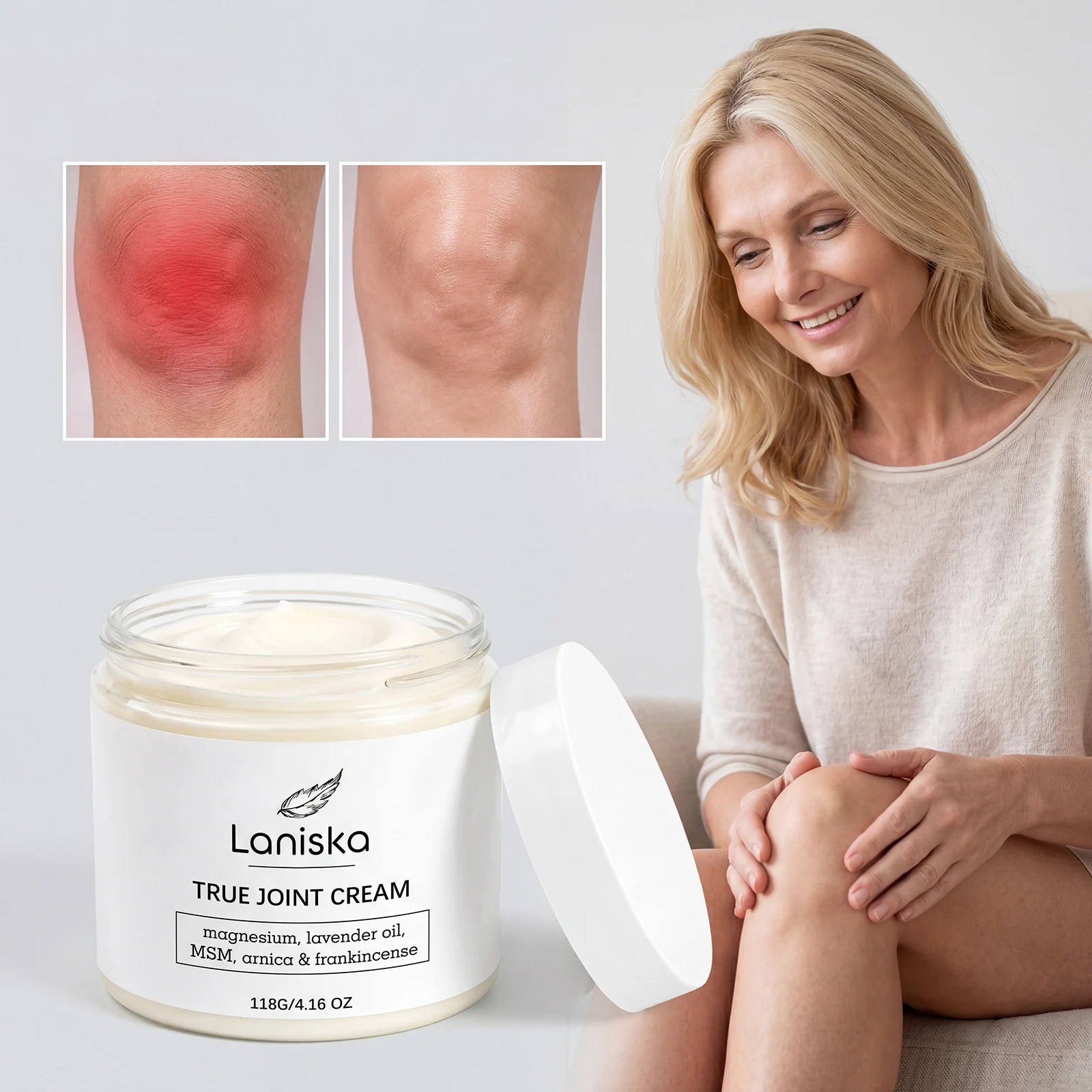 Laniska Joint Care Cream Quick Absorb For Muscle And Joint Daily Care Help Maintain Joint Comfort And Flexible Movement 118g